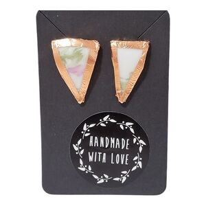 Handcrafted Upcycled Vintage Porcelain Earrings